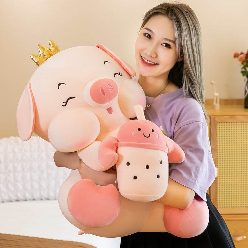 Shop Giant Boba Baby Pig Plush - Stuffed Animals Goodlifebean Plushies | Stuffed Animals