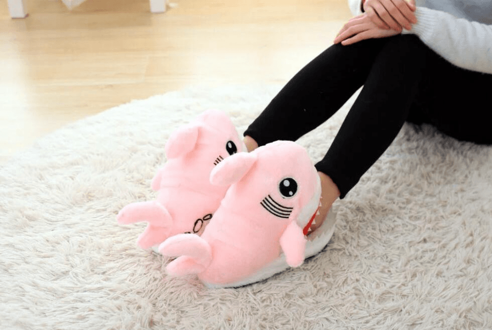 Cozy Shark Plush Slippers - Goodlifebean