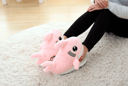 Cozy Shark Plush Slippers - Goodlifebean