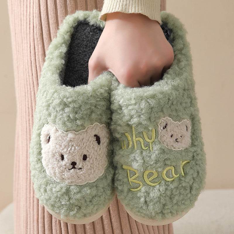 Fuzzy Plush Bear Slippers - Goodlifebean