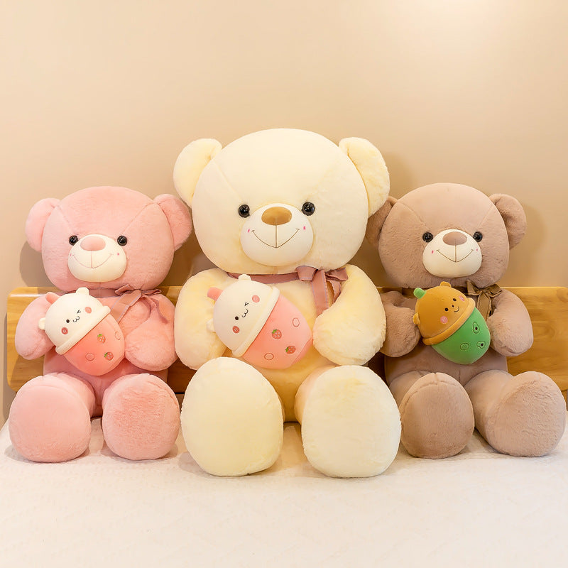 Shop Boba Drinking Giant Teddy Bear Plush - Stuffed Animals Goodlifebean Giant Plushies
