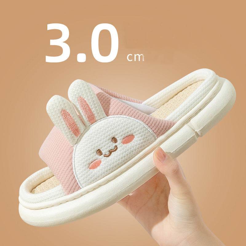 Shop Cute Bunny Linen Slippers - Shoes Goodlifebean Giant Plushies