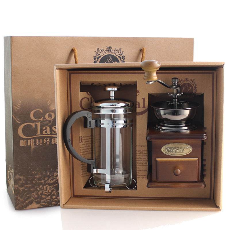 French Coffee Kit ( French Press + Coffee Grinder) - Goodlifebean