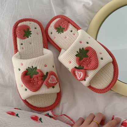 Snuggly Strawberry Slippers - Goodlifebean