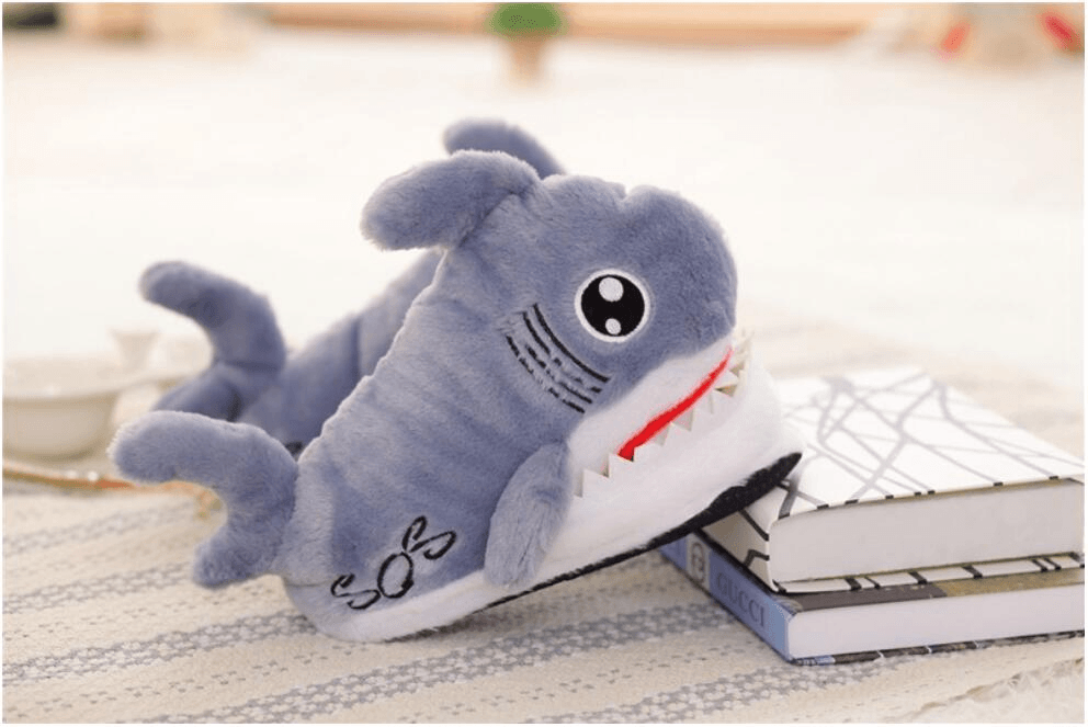 Cozy Shark Plush Slippers - Goodlifebean
