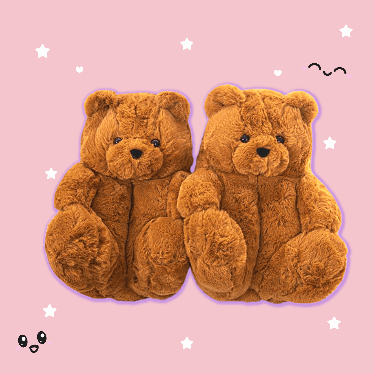 Shop Caramel Brown Teddy Bear Plush Slippers - Shoes Goodlifebean Giant Plushies