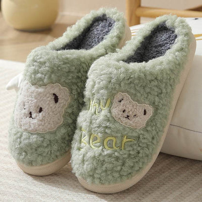 Fuzzy Plush Bear Slippers - Goodlifebean
