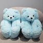 Shop Baby Blue Teddy bear Plush Slippers - Shoes Goodlifebean Giant Plushies