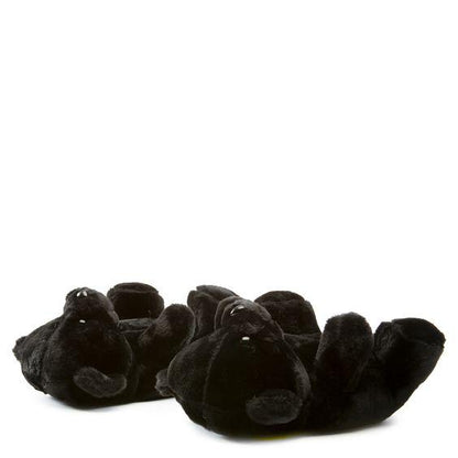 Comfy Teddy Bear Plush Slippers: Black Bear - Apparel & Accessories Goodlifebean