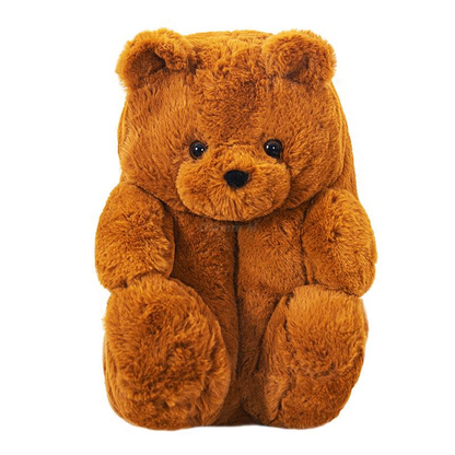 Shop Caramel Brown Teddy Bear Plush Slippers - Shoes Goodlifebean Plushies | Stuffed Animals