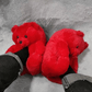 Shop Red Teddy Bear Plush Slippers - Goodlifebean Giant Plushies