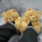 Shop Honey Brown Teddy Bear Plush Slippers - Shoes Goodlifebean Giant Plushies