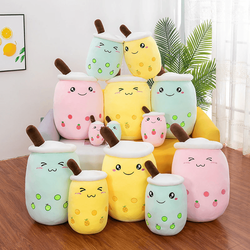 Boba Tea Plush Recheado,Boba Pelúcia Bubble Tea Plushie