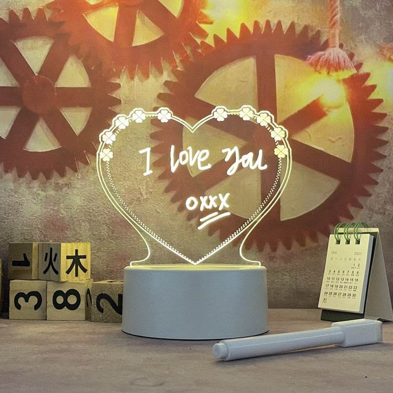 GlowWriter: Kawaii LED Message Board Lamp - Goodlifebean