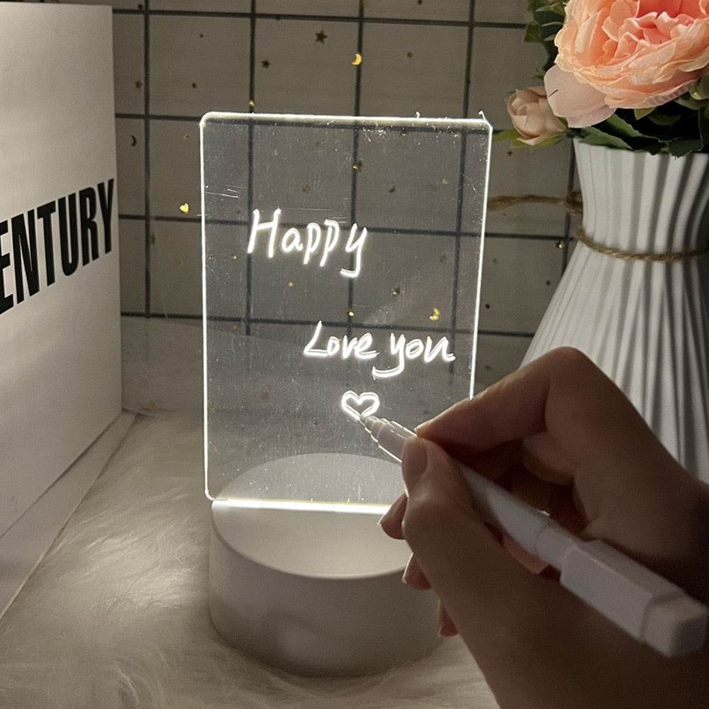 Shop GlowWriter: Kawaii LED Message Board Lamp - Decor Goodlifebean Plushies | Stuffed Animals