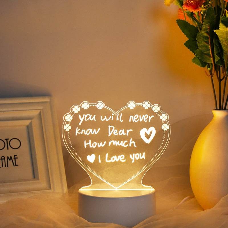GlowWriter: Kawaii LED Message Board Lamp - Goodlifebean