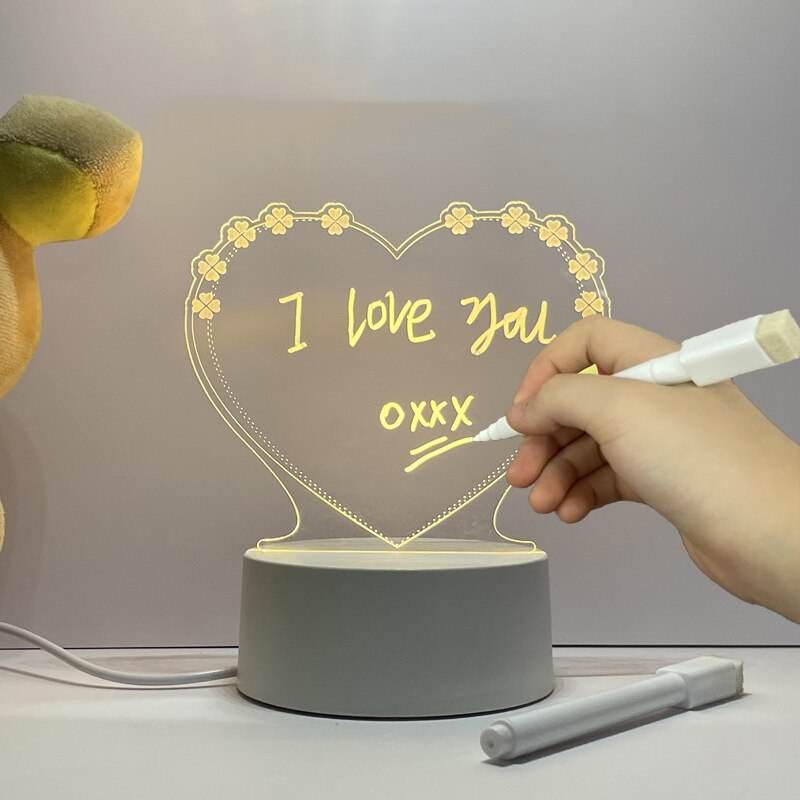 Shop GlowWriter: Kawaii LED Message Board Lamp - Decor Goodlifebean Plushies | Stuffed Animals