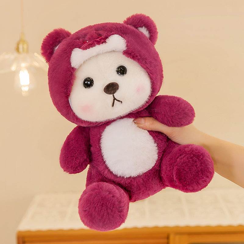 Mini Pink Teddy Bear with Hoodie – Goodlifebean