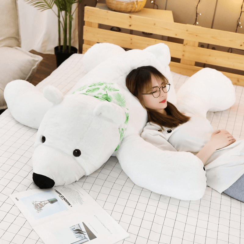 Shop Snowball: Giant Stuffed Polar Bear Plush - Stuffed Animals Goodlifebean Giant Plushies