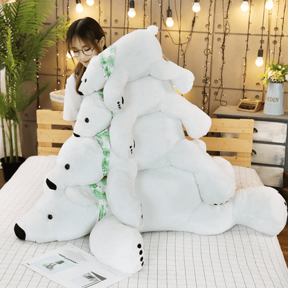 Shop Snowball: Giant Stuffed Polar Bear Plush - Stuffed Animals Goodlifebean Giant Plushies