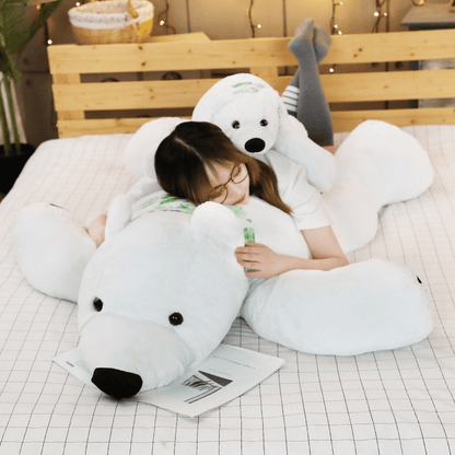 Shop Snowball: Giant Stuffed Polar Bear Plush - Stuffed Animals Goodlifebean Giant Plushies