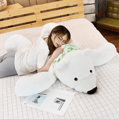 Shop Snowball: Giant Stuffed Polar Bear Plush - Stuffed Animals Goodlifebean Giant Plushies