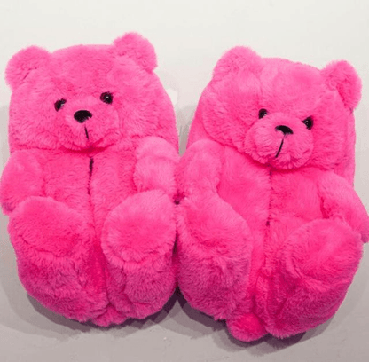 Kawaii Teddy Bear Plush Slippers - Goodlifebean