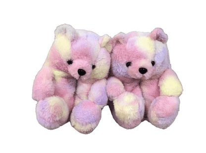 Unicorn Teddy Bear Plush Slippers - Goodlifebean
