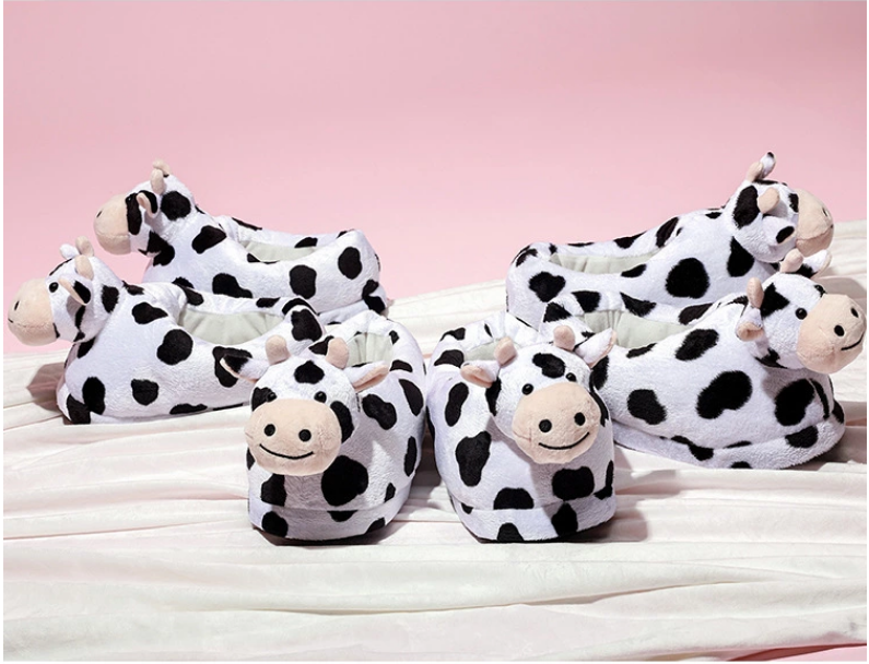 Shop Kawaii Cow Plush Slippers - Stuffed Animals Goodlifebean Giant Plushies