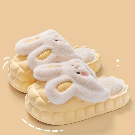 Shop Fluffy Plush Bunny Slippers - Goodlifebean Plushie | Stuffed Animal