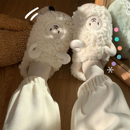 Shop Warm Fuzzy Alpaca Llama Slippers - Stuffed Animals Goodlifebean Giant Plushies