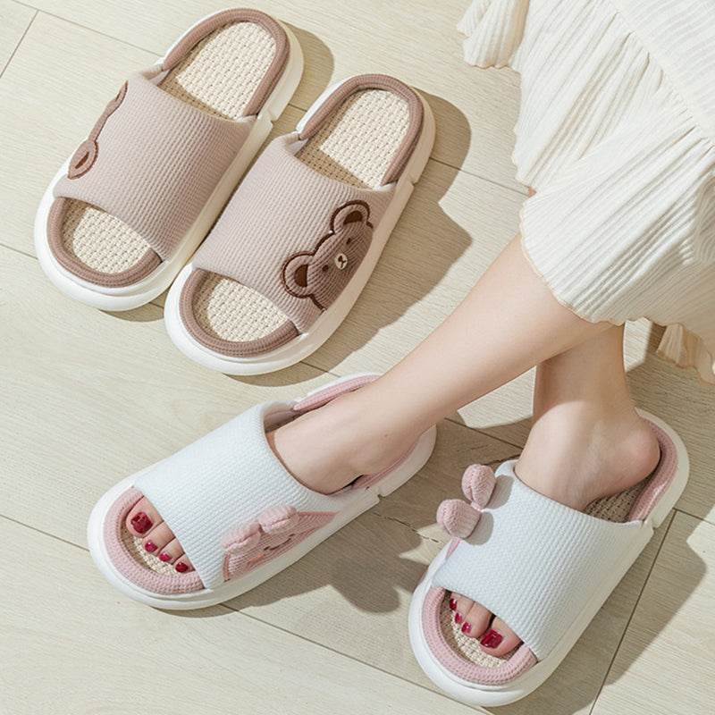 Shop Cute Bunny Linen Slippers - Shoes Goodlifebean Giant Plushies
