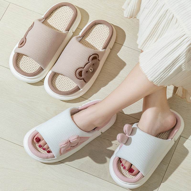 Shop Cute Bunny Linen Slippers - Shoes Goodlifebean Plushies | Stuffed Animals