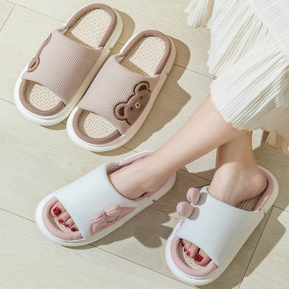 Shop Cute Bunny Linen Slippers - Shoes Goodlifebean Giant Plushies