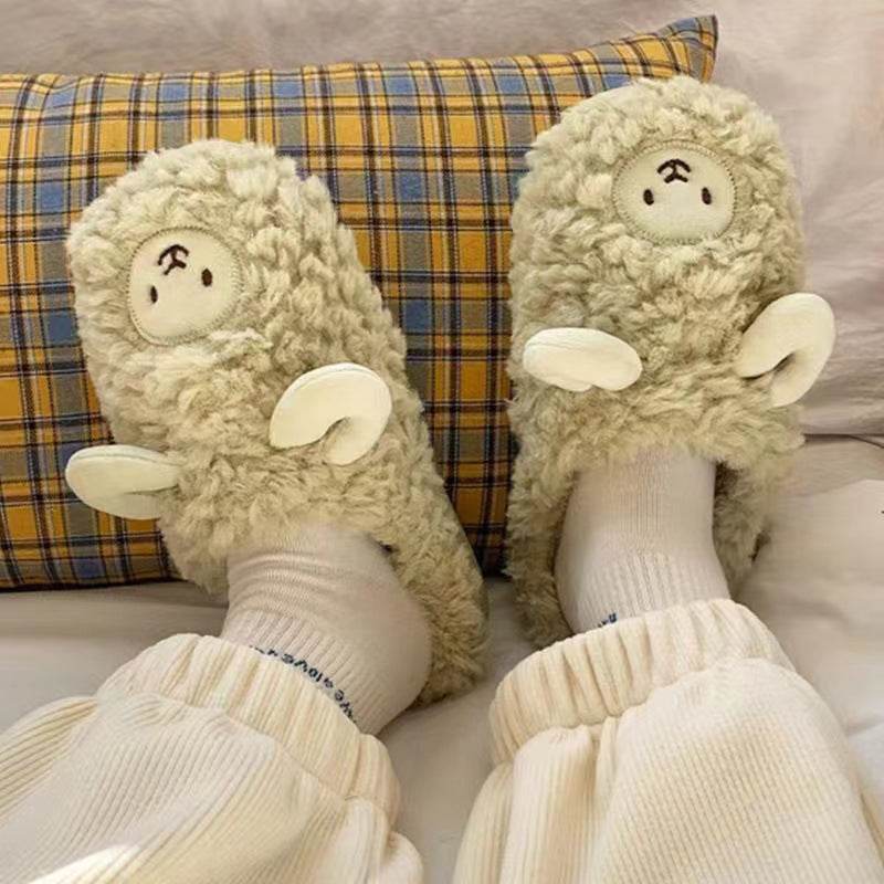Warm Fuzzy Alpaca Llama Slippers - Goodlifebean