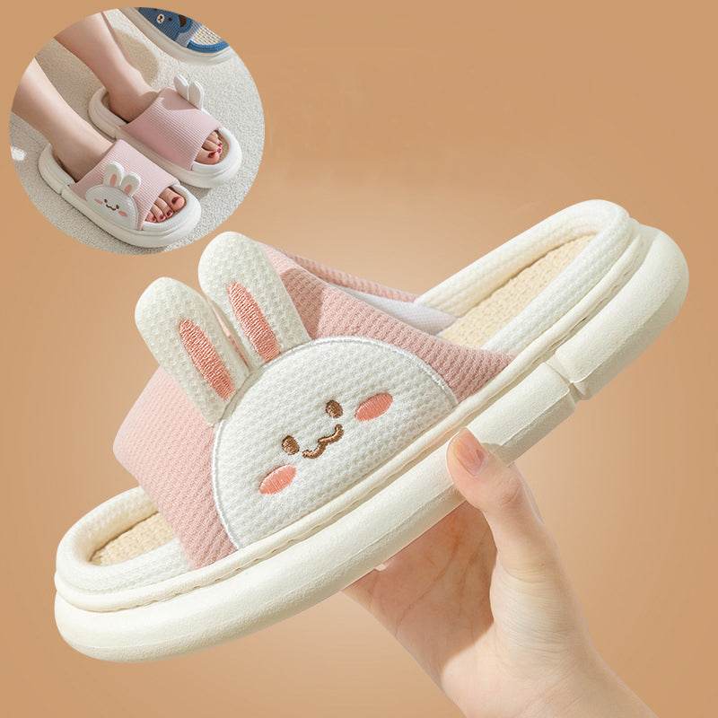 Shop Cute Bunny Linen Slippers - Shoes Goodlifebean Giant Plushies