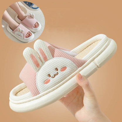 Shop Cute Bunny Linen Slippers - Shoes Goodlifebean Giant Plushies