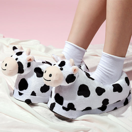 Shop Kawaii Cow Plush Slippers - Stuffed Animals Goodlifebean Plushies | Stuffed Animals