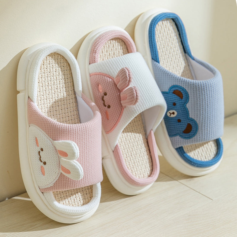 Shop Cute Bunny Linen Slippers - Shoes Goodlifebean Plushies | Stuffed Animals