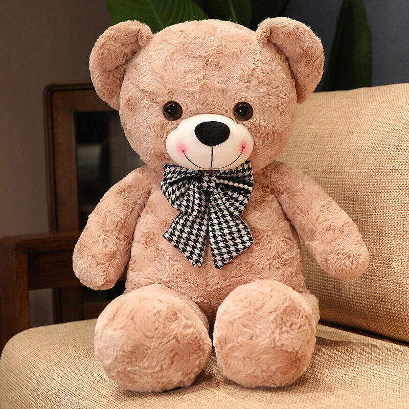 Bow Tie Soft & Premium Coffee Brown Big Teddy Bear- Available in Multiple  Sizes