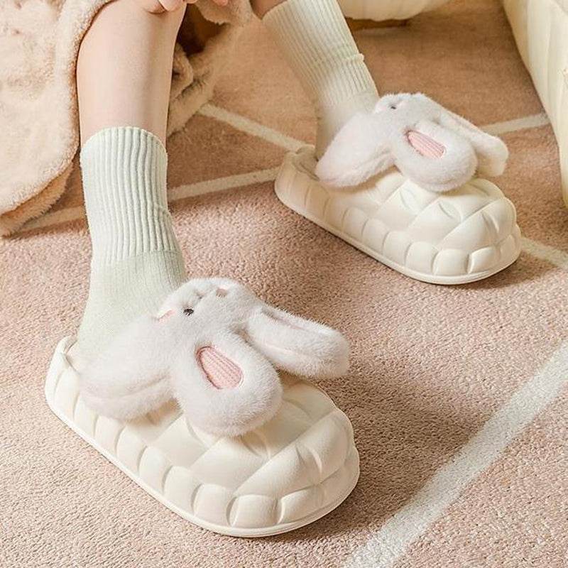 Shop Fluffy Plush Bunny Slippers - Shoes Goodlifebean Plushies | Stuffed Animals