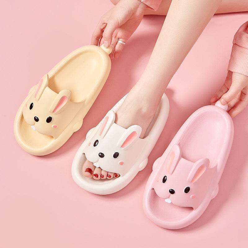 Shop Hoppin' Happy Kawaii Bunny Slippers - Shoes Goodlifebean Plushies | Stuffed Animals