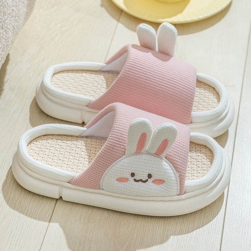 Shop Cute Bunny Linen Slippers - Shoes Goodlifebean Plushies | Stuffed Animals