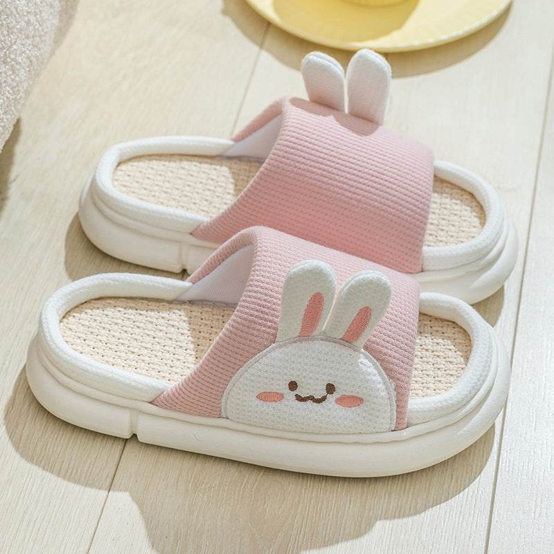 Shop Cute Bunny Linen Slippers - Shoes Goodlifebean Giant Plushies