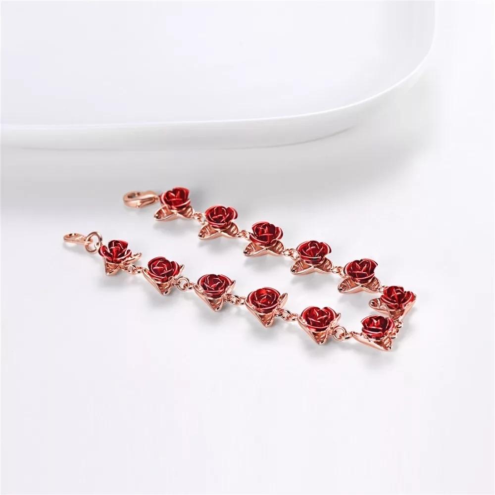 red flower bead bracelet｜TikTok Search