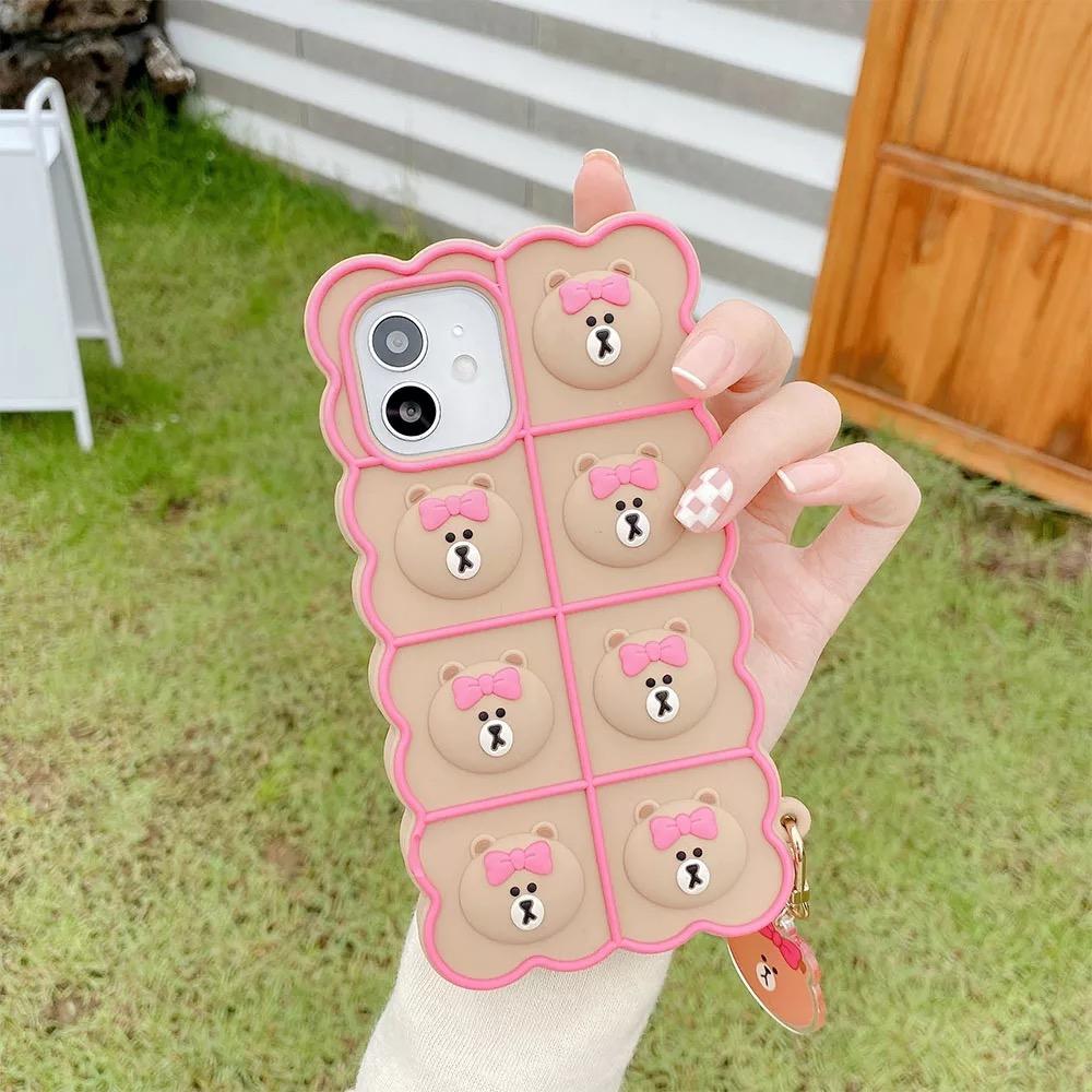 Shop Bear Pop It Phone Case - Mobile Phone Cases Goodlifebean Giant Plushies