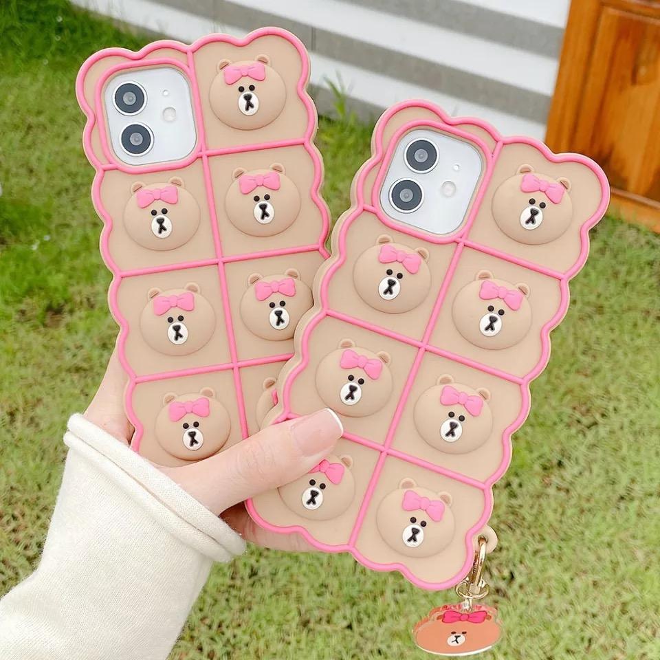 Shop Bear Pop It Phone Case - Mobile Phone Cases Goodlifebean Plushies | Stuffed Animals