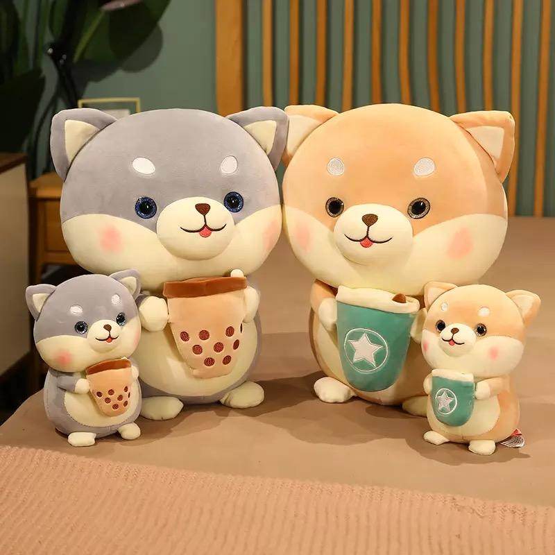Bubble Tea Shiba Dog Plush | Boba Stuffed Animal Plushie - Goodlifebean