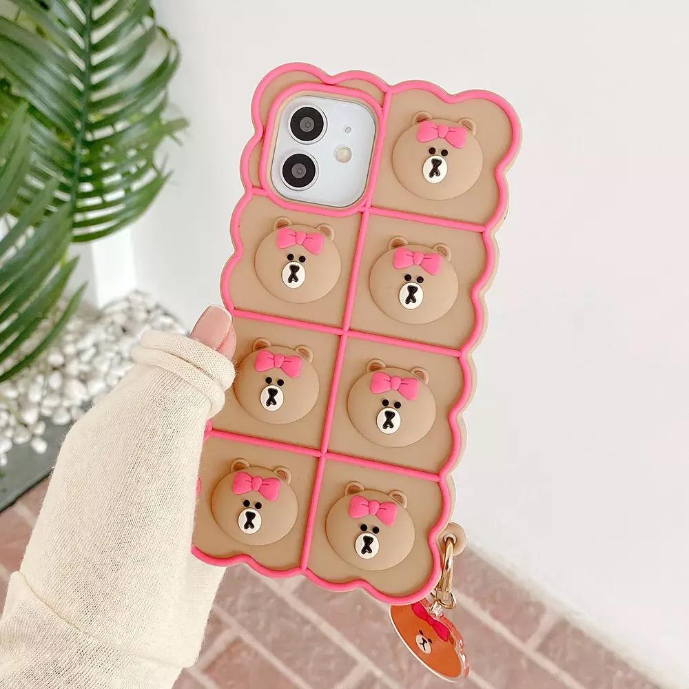 Shop Bear Pop It Phone Case - Mobile Phone Cases Goodlifebean Plushies | Stuffed Animals