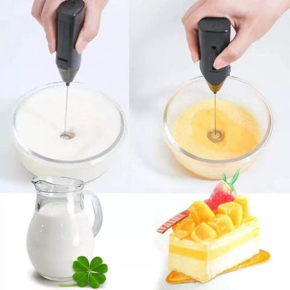 Portable Handheld Milk Frother and Warmer Electric Stainless Steel